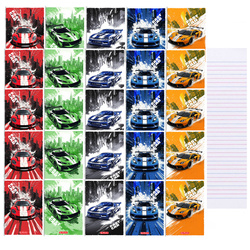 Zeszyt A5 16 kartek podwójna linia kolorowa 3linie 70g/m Car 20szt HERLITZ