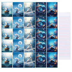 Zeszyt A5 16 kartek podwójna linia kolorowa 3linie 70g Wonder 20szt HERLITZ