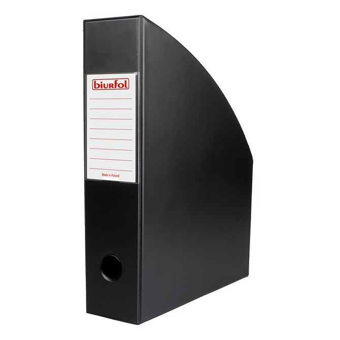Pojemnik organizer na dokumenty PVC A4 7cm czarny BIURFOL