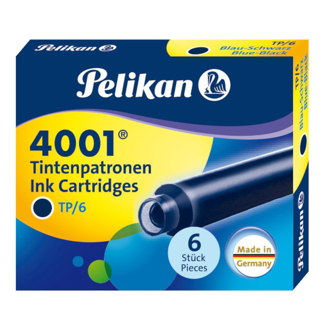 Naboje wkłady pióra wiecznego atramentowe krótkie 4001 granat 60szt PELIKAN