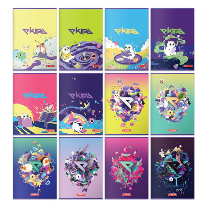 Zeszyt A5 60 kartek linia w linie EKIPA Friza HERLITZ 5sztuk