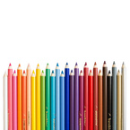 Kredki ołówkowe grube Jumbo 24 kolorów + temperówka BAMBINO