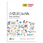 Blok rysunkowy biały A4 bazgrownik 100 kartek 80g/ m2 HAPPY COLOR