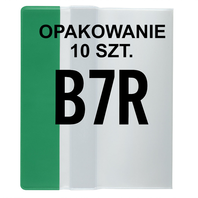 Zestaw okładka B7R regulowana 23,6cm x 32-34,7cm przezr krystaliczna 10szt