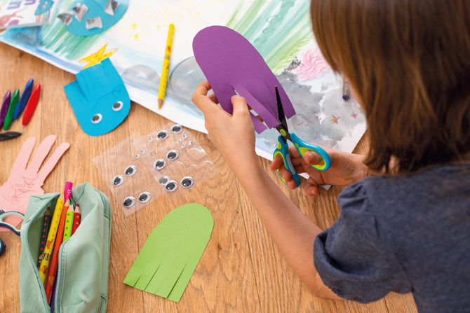 Nożyczki GRIFFIX tytanowe dla leworęcznych 14,5cm PELIKAN