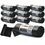 Worki na śmieci odpady zmieszane mocne czarne LDPE ATEST 60l 100szt SIPEKO