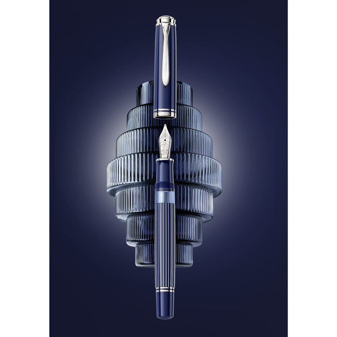 Pióro wieczne Souveran Striped Blue M815 M na prezent premium FWI PELIKAN