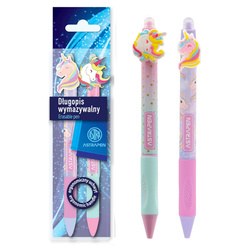 Długopis ścieralny wymazywalny automatyczny UNICORN 0,5mm 2szt ASTRA