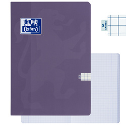 Zeszyt A5 60 kartek w kratkę z marginesem 99,4µm soft touch fiolet OXFORD