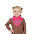 Chusta odblaskowa bandana z pasem odblaskowym dla dzieci 45x45x66cm różowa