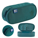 Piórnik kosmetyczka etui usztywniany z klapką zielony SCHOOL OXFORD