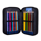 Piórnik potrójny wyposażenie 46el Jumbo futrzany kotek Fluffy Kitty ASTRA