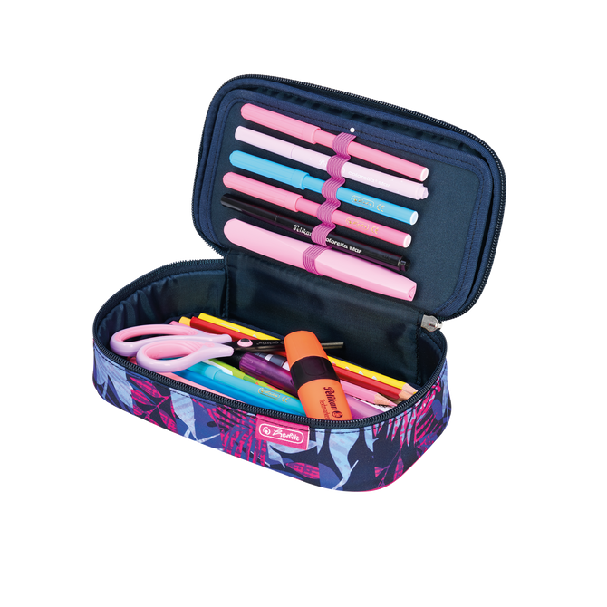 Piórnik kosmetyczka etui usztywniany klapką duży XXL BeatBox Flower HERLITZ