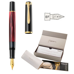 Pióro wieczne Classic M200 EF Red Marbled na prezent premium PELIKAN