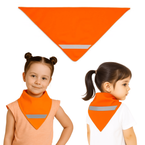 Chusta odblaskowa bandana pasem odblaskowym dzieci 45x45x66cm pomarańczowa