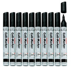 Marker permanentny wodoodporny czarny Colli-Marker 10 sztuk HERLITZ