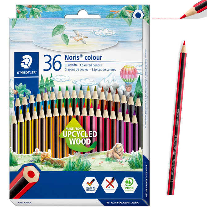 Kredki ołówkowe sześciokątne 36 kolorów Wopex Noris colour STAEDTLER