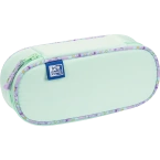 Piórnik kosmetyczka etui usztywniany z klapką miętowy Flowers OXFORD