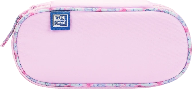Piórnik kosmetyczka etui usztywniany z klapką różowy Flowers OXFORD