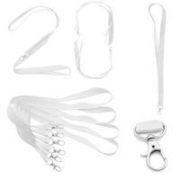 Smycz do identyfikatora na szyję 2cm karabińczyk długość 90cm biała 20szt