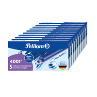 Naboje wkłady pióra wiecznego atramentowe długie 4001 niebies 50szt PELIKAN