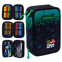 Piórnik potrójny z wyposażeniem 46el Minecraft Do Your Best AC31 ASTRA