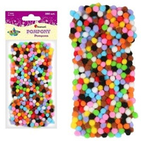 Poliestrowe pompony kulki ozdoby drobne 7mm 380szt