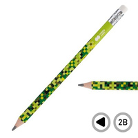 Ołówek trójkątny do nauki pisania Jumbo 2B z gumką PIXI HAPPY COLOR