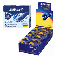 Naboje wkłady pióra wiecznego atramentowe krótkie 4001 niebi 300szt PELIKAN
