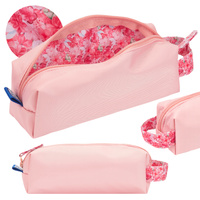 Piórnik kosmetyczka etui saszetka brzoskwiniowy kwiatki flowers OXFORD