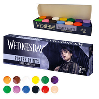 Farby plakatowe szkolne Wednesday 12kol 20ml ASTRA