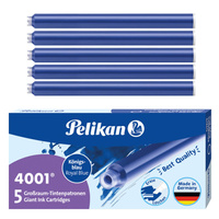 Naboje wkłady pióra wiecznego atramentowe długie 4001 niebies 5szt PELIKAN