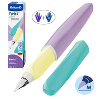 Pióro wieczne Twist nabój prawo/lewo pastelowe Color Blocking PELIKAN