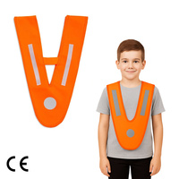 Szelki odblaskowe ostrzegawcze dla dzieci i młodzieży pomarańczowe
