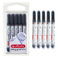 Naboje wkłady pióra wiecznego atramentowe długie my.pen niebies 5szt HERLITZ