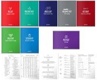 Zestaw zeszyt przedmiotowy klasa 5-6, 8x A5 60k soft touch +GRATIS A5 60k