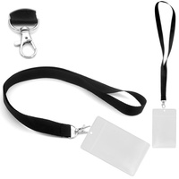 Identyfikator pionowy holder A7 przezroczysty targowy 81x110mm + smycz 90cm