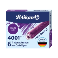 Naboje wkłady pióra wiecznego atramentowe krótkie 4001 fiolet 6szt PELIKAN