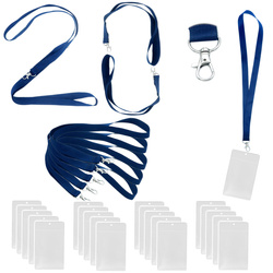 Identyfikator pionowy holder A7 kieszonka 81x110mm +smycz 90cm x 20kpl