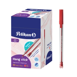 Długopis czerwony z uchwytem zawieszenia Hang Stick K86 1mm 50szt PELIKAN