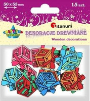 Prezenty z kokardą, dekoracje drewniane, CRAFT-FUN
