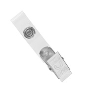 Metalowy klips do identyfikatora żabka z paskiem na zatrzask