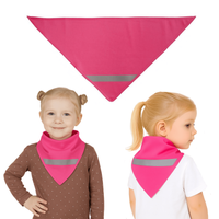 Chusta odblaskowa bandana z pasem odblaskowym dla dzieci 45x45x66cm różowa