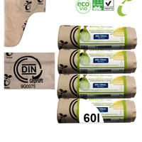 Worki biodegradowalne kompostowalne ATEST 60L 40sz