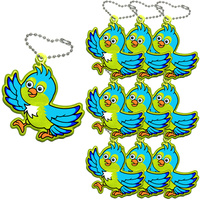 Brelok breloczek gadżet odblaskowy odblask zawieszka papuga 10szt