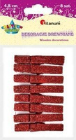Spinacze mini klamerki brokatowe 8szt CRAFT-FUN