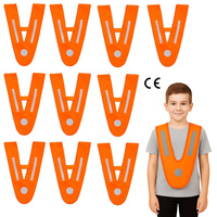Szelki odblaskowe ostrzegawcze dla dzieci i młodzieży pomarańczowe 10 sztuk