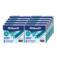 Naboje wkłady pióra wiecznego atramentowe krótkie 4001 turkus 60szt PELIKAN