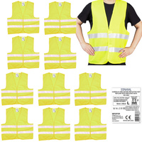 Kamizelka odblaskowa ostrzegawcza dorosłych L BHP atestem CE EN20471 10szt