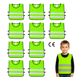 Kamizelka odblaskowa ostrzegawcza dla dzieci przedszkolaków 42x45cm 10szt